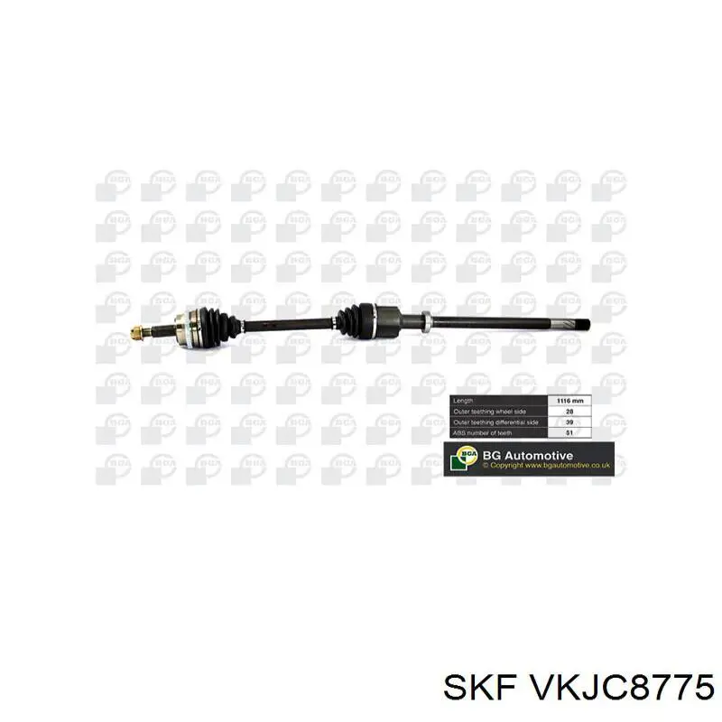 Купити VKJC8775 SKF Піввісь права