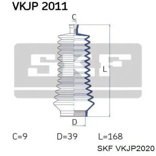 Пильник рульової рейки VKJP2020 SKF