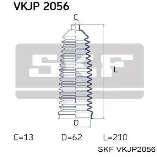 Пильник рейки VKJP2056 SKF