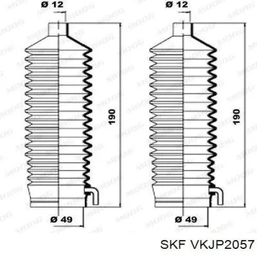 Пильник рульового механізму / рейки VKJP2057 SKF