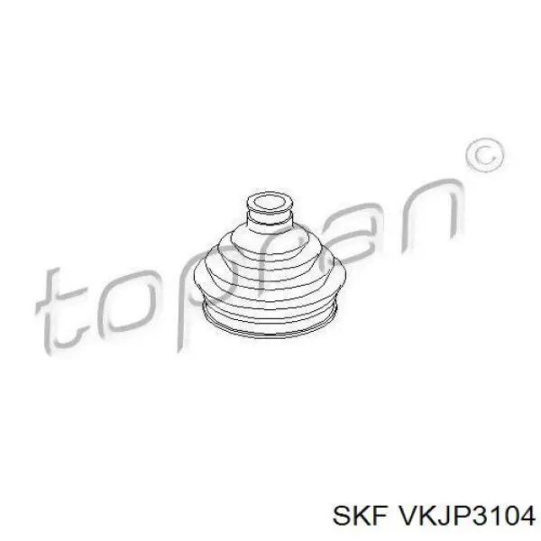Пильник шарніра кутових швидкостей зовнішній передній SKF VKJP3104 ціна, від 6.66 USD