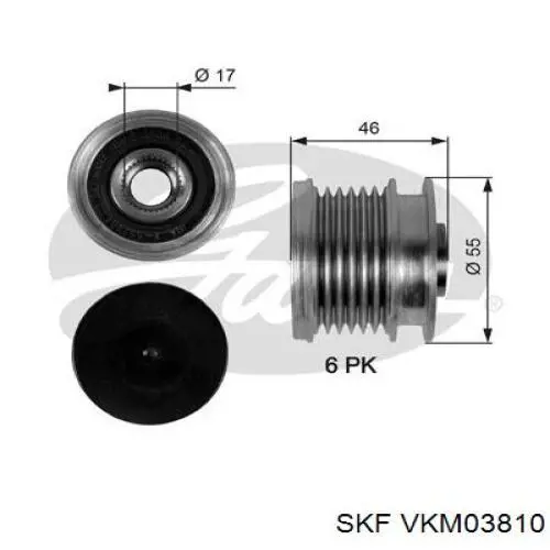 Інерційний шків SKF VKM03810 ціна, від 19.67 USD