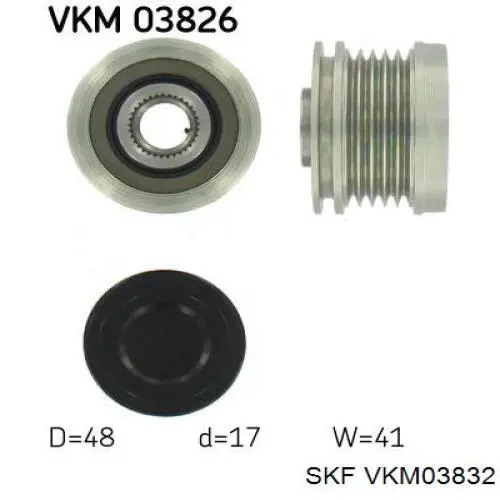 Шків генератора VKM03832 SKF