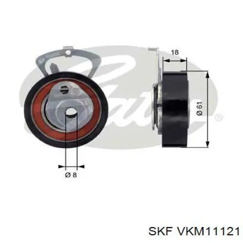 Ролик натягувача ременя ГРМ VKM11121 SKF