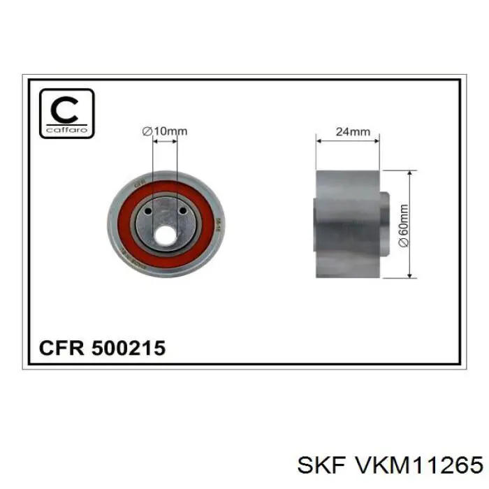 Ролик натягувача ременя ПНВТ SKF VKM11265 ціна, від 33.92 USD