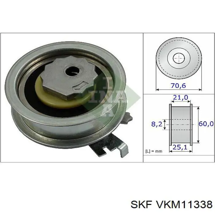 VKM11338 SKF Ролик натягувача ременя ГРМ