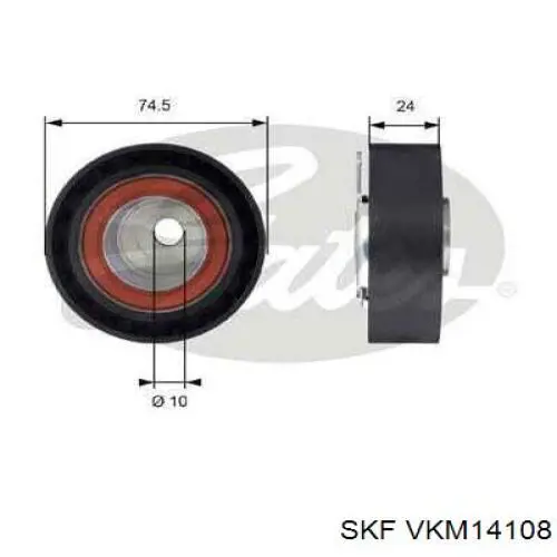 VKM14108 SKF ролик натягувача ременя грм