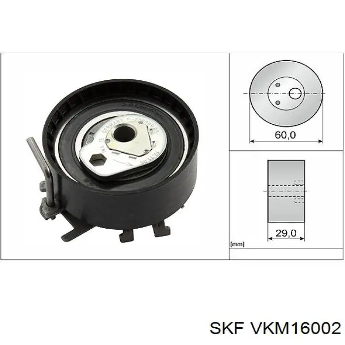 Ролик натяжителя ременя газорозподілу SKF VKM16002 ціна, від 22.04 USD