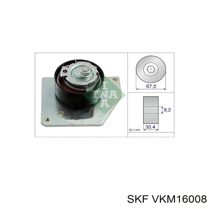 VKM16008 SKF ролик натягувача ременя грм