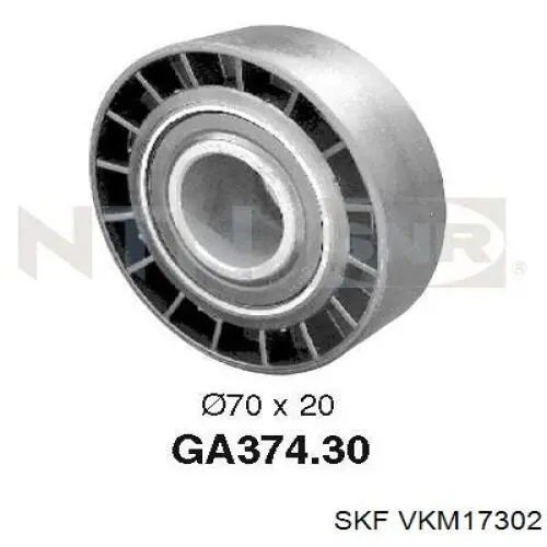 Ролик натяжителя ременя газорозподілу SKF VKM17302 ціна, від 26.58 USD
