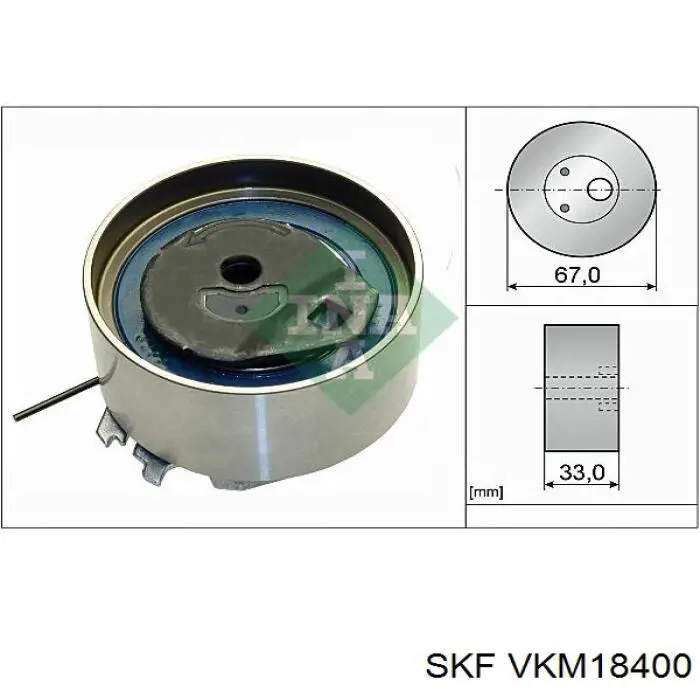 Натягувач ременя ГРМ VKM18400 SKF