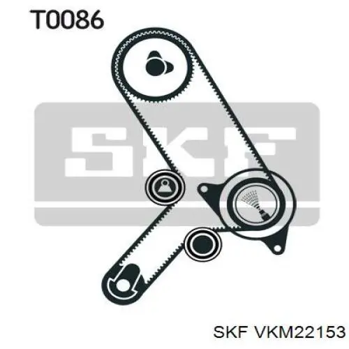 Ролик ременя ГРМ, паразитний VKM22153 SKF