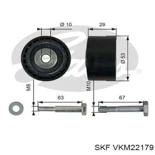 VKM22179 SKF Паразитний провідний ролик