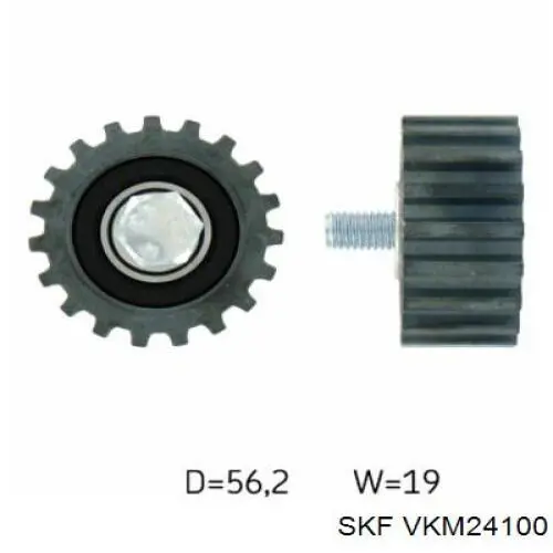 Ролик ременя ГРМ, паразитний VKM24100 SKF