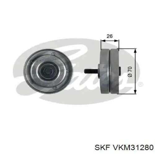 VKM31280 SKF ролик приводного ременя, паразитний