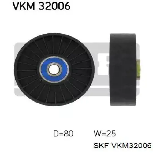 Ролик приводного ременя, паразитний SKF VKM32006 ціна, від 14.64 USD