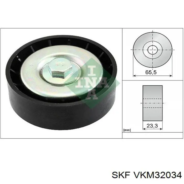 VKM32034 SKF ролик приводного ременя, паразитний