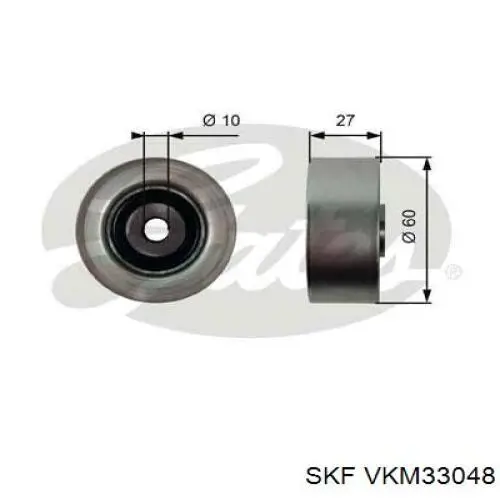 VKM33048 SKF ролик приводного ременя, паразитний