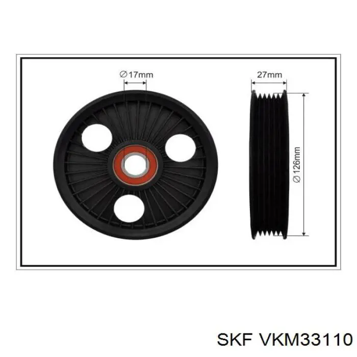 Ролик приводного ременя, паразитний SKF VKM33110 ціна, від 51.19 USD