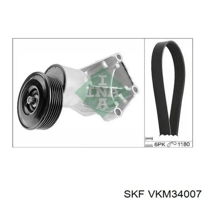 Купити VKM34007 SKF Натягувач приводного ременя