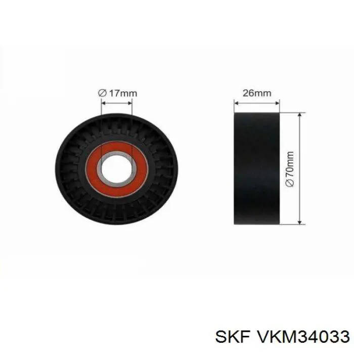 Натягувач приводного ременя VKM34033 SKF