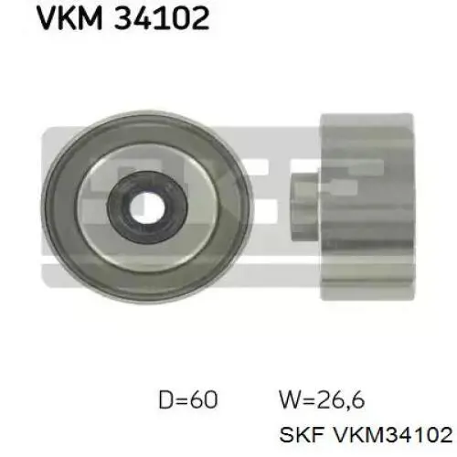 Ролик приводного ременя, паразитний SKF VKM34102 ціна, від 18.98 USD