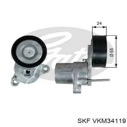 VKM34119 SKF Натяжна планка поліклинового ременя