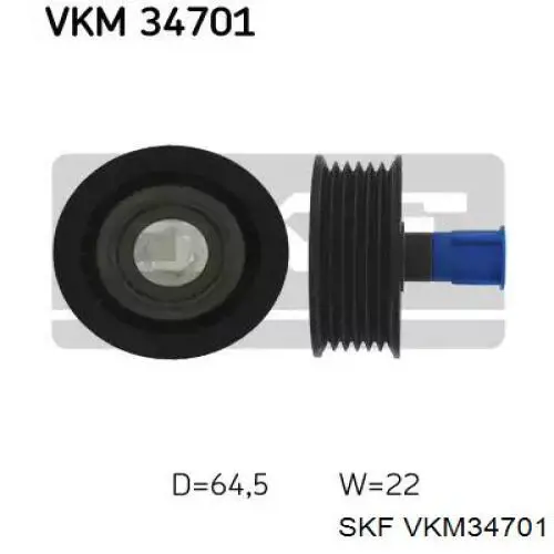 Ролик приводного ременя, паразитний SKF VKM34701 ціна, від 21.23 USD