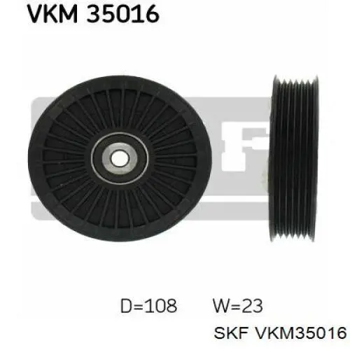 VKM35016 SKF ролик приводного ременя, паразитний