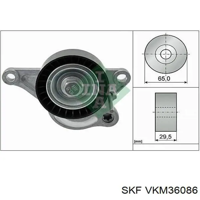 Купити VKM36086 SKF Натягувач приводного ременя