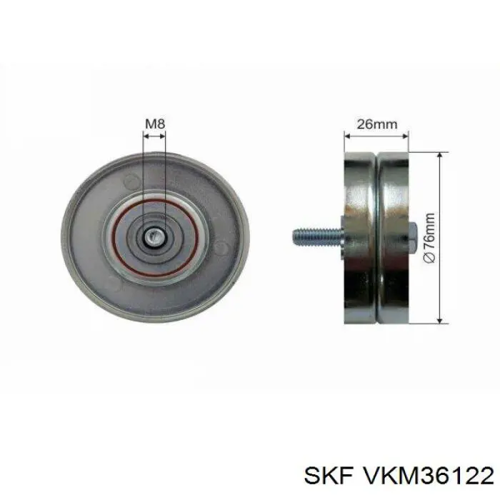 Купити VKM36122 SKF Ролик приводного ременя, паразитний