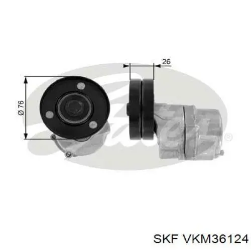 VKM36124 SKF натягувач приводного ременя