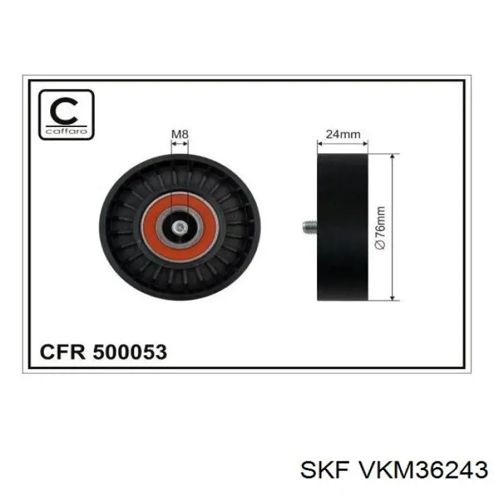 Ролик приводного ременя, паразитний VKM36243 SKF