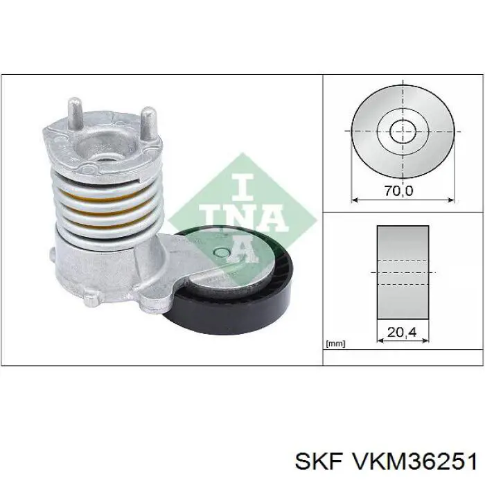 VKM36251 SKF натягувач приводного ременя