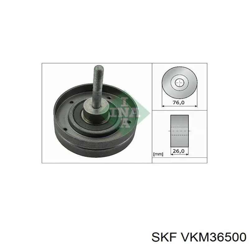 Ролик приводного ременя, паразитний VKM36500 SKF