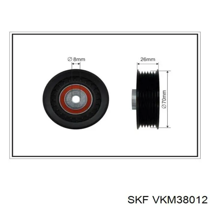 VKM38012 SKF ролик приводного ременя, паразитний