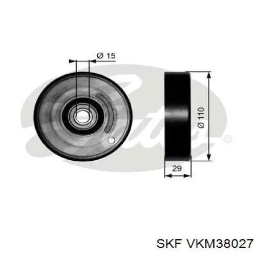Натяжний ролик SKF VKM38027 ціна, від 14.44 USD