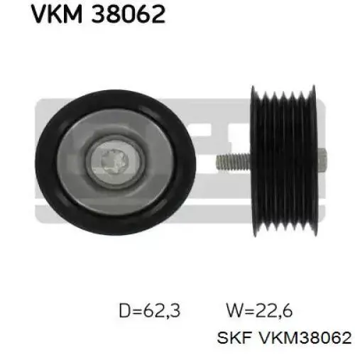 VKM38062 SKF ролик приводного ременя, паразитний