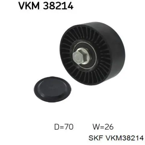 VKM38214 SKF ролик приводного ременя, паразитний