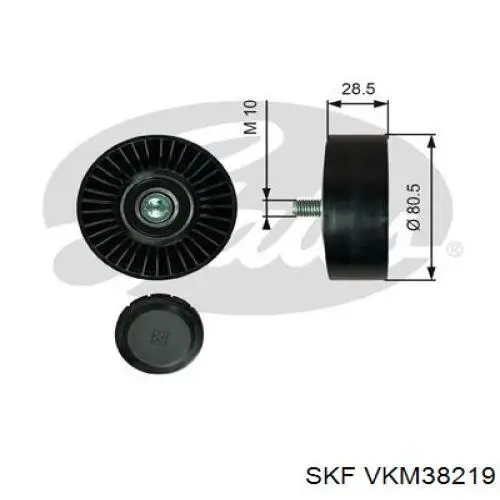 VKM38219 SKF ролик приводного ременя, паразитний