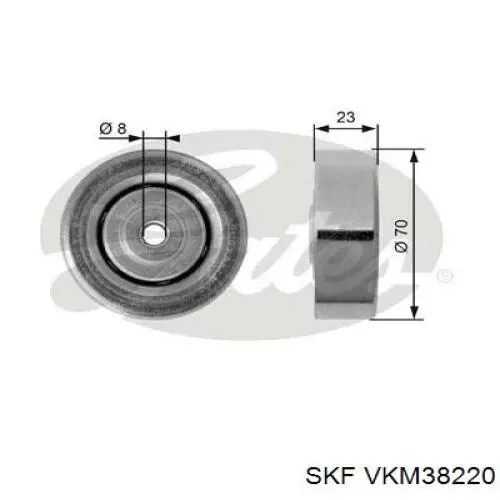 Ролик натягувача приводного ременя SKF VKM38220