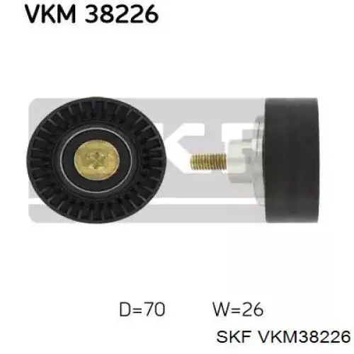 VKM38226 SKF ролик приводного ременя, паразитний