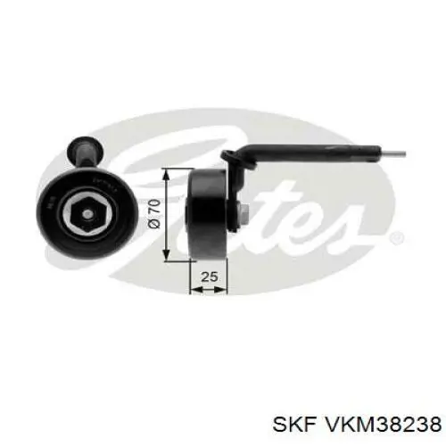 VKM38238 SKF ролик натягувача приводного ременя