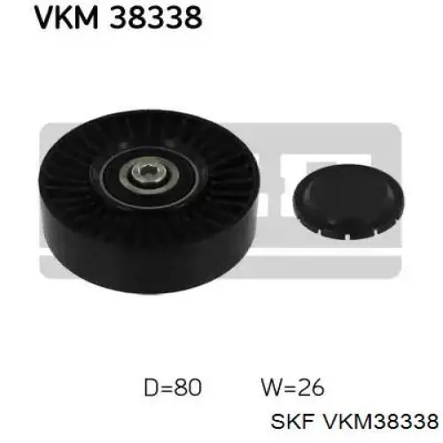 VKM38338 SKF ролик приводного ременя, паразитний