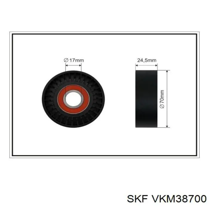 Купити VKM38700 SKF Натягувач приводного ременя