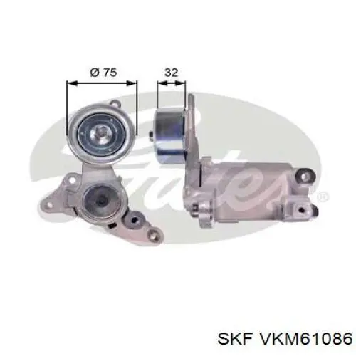 VKM61086 SKF ролик натягувача приводного ременя