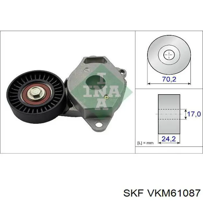 VKM61087 SKF натягувач приводного ременя