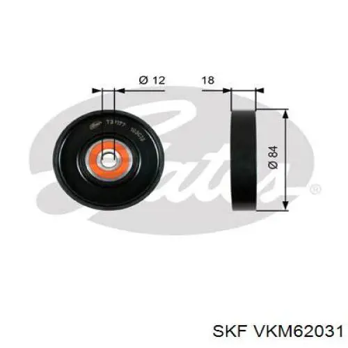 Натяжний ролик SKF VKM62031 ціна, від 17.96 USD
