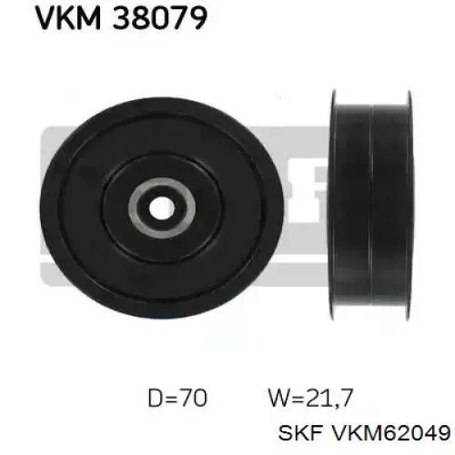 Натяжний ролик SKF VKM62049 ціна, від 32.66 USD