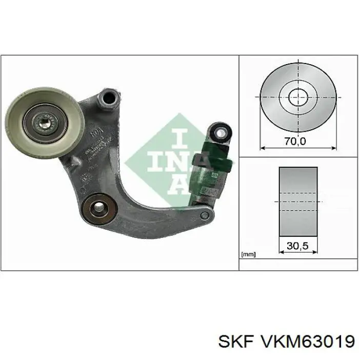 VKM63019 SKF натягувач приводного ременя